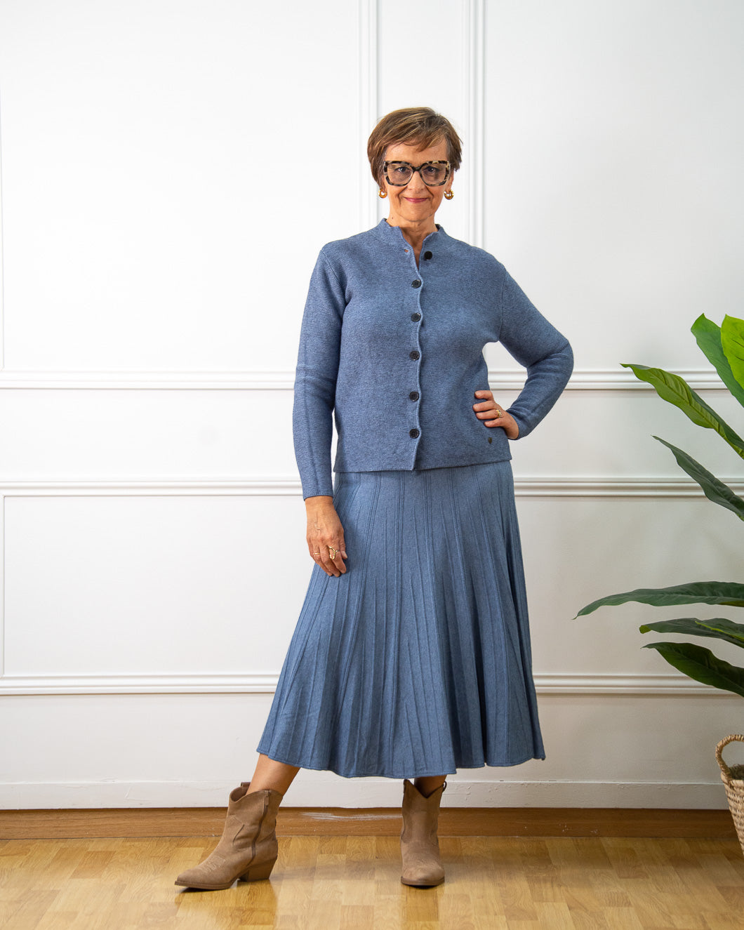 FALDA MARILYN AZUL VAQUERO