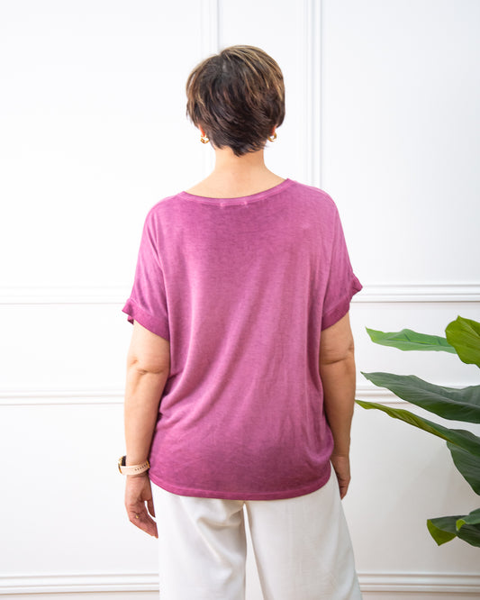 CAMISETA LAVADA FRESA