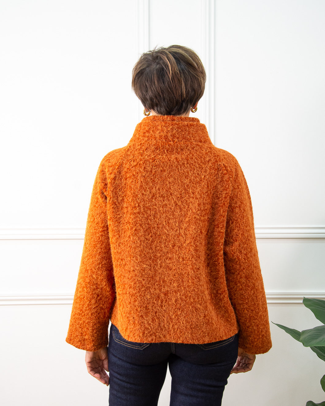 CHAQUETA ASIMÉTRICA TEJA