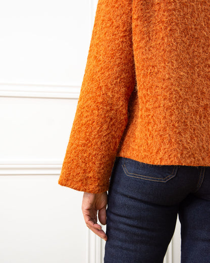 CHAQUETA ASIMÉTRICA TEJA