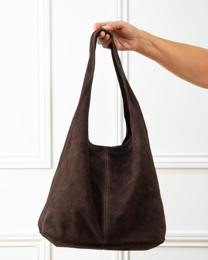 BOLSO GÓNDOLA TACHAS MARRÓN