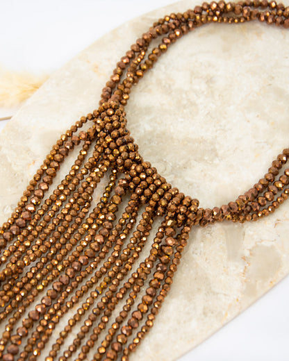 COLLAR FLECOS MARRÓN