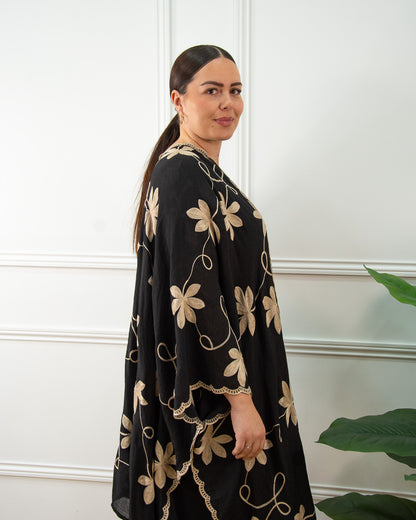 KIMONO BORDADO NEGRO