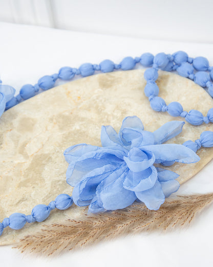 COLLAR SEDA FLOR LAVANDA