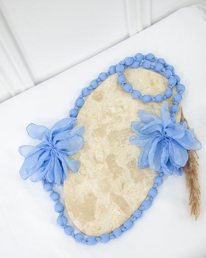 COLLAR SEDA FLOR LAVANDA