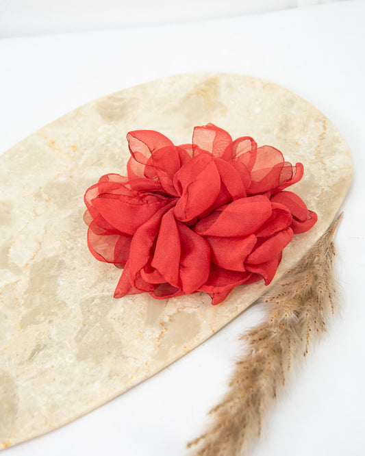 BROCHE FLOR ROJO