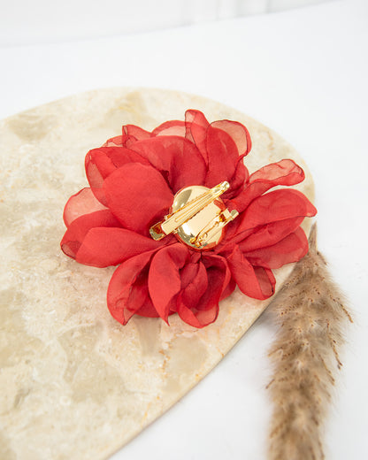 BROCHE FLOR ROJO