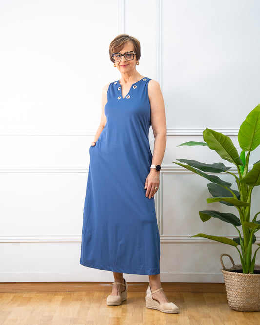 VESTIDO OLAYA AZUL VAQUERO