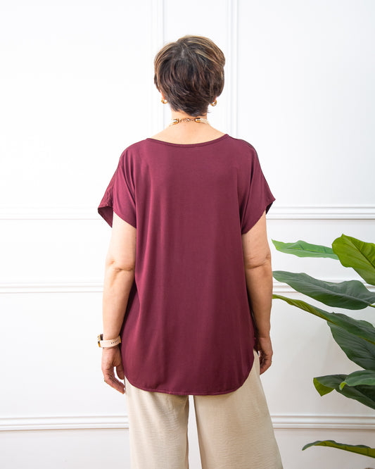 BLUSA PALMIRA GRANATE