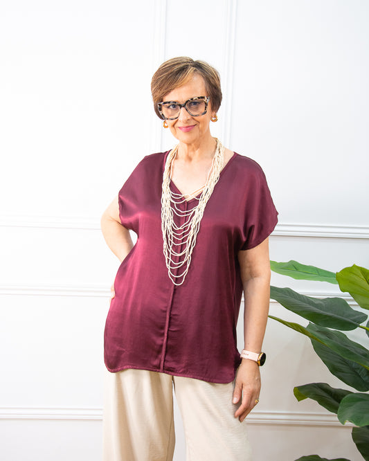 BLUSA PALMIRA GRANATE