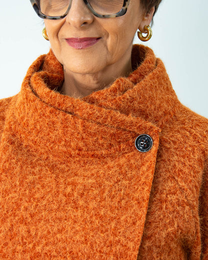 CHAQUETA ASIMÉTRICA TEJA