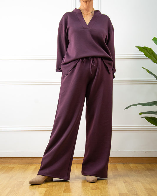 PANTALÓN CHANDALL BURDEOS