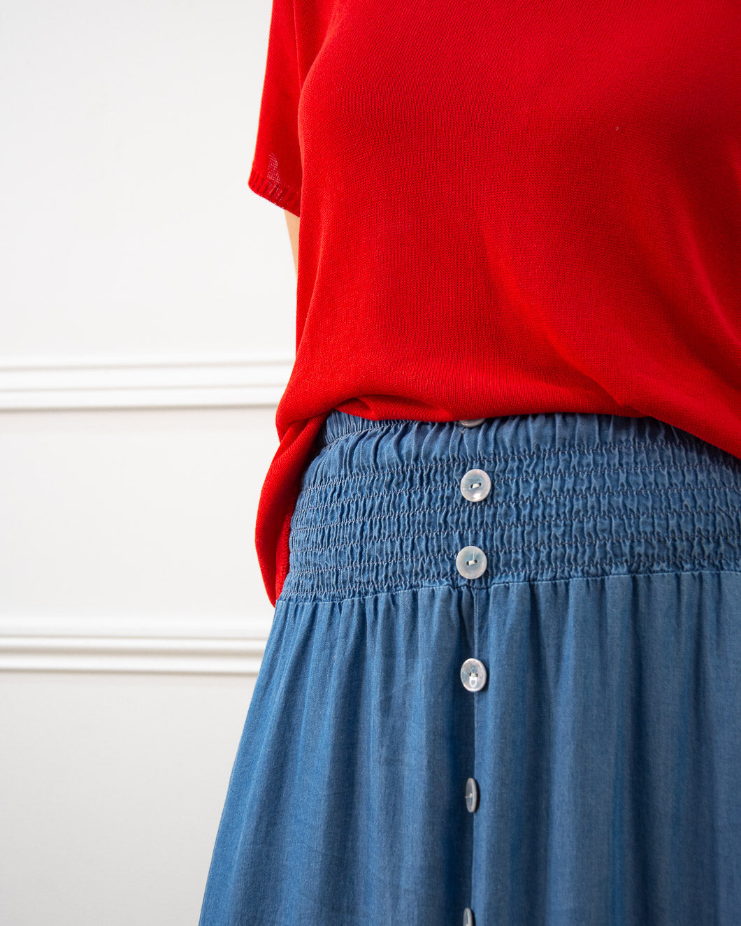 FALDA TENCEL NIDO
