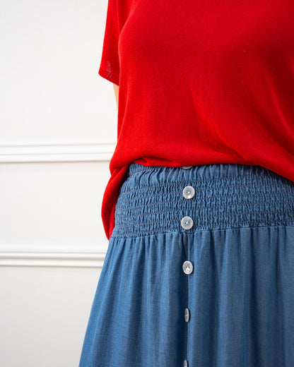 FALDA TENCEL NIDO