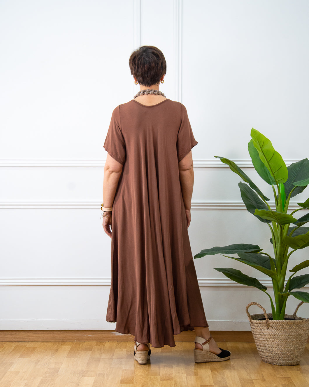 VESTIDO AVA MARRÓN