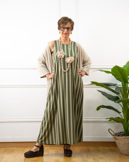 VESTIDO ARMONÍA VERDE KAKI