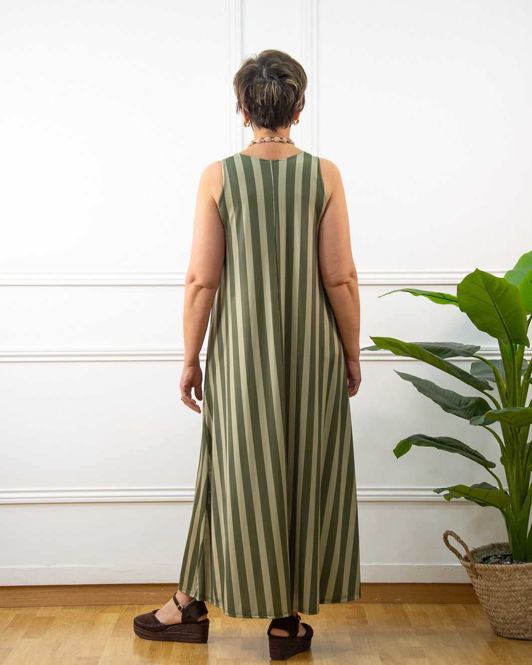 VESTIDO ARMONÍA VERDE KAKI