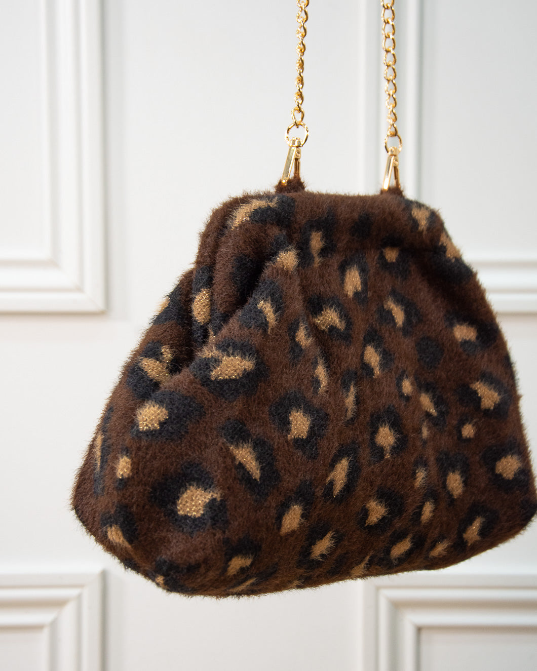 BOLSO LEOPARDO BOQUILLA MARRÓN
