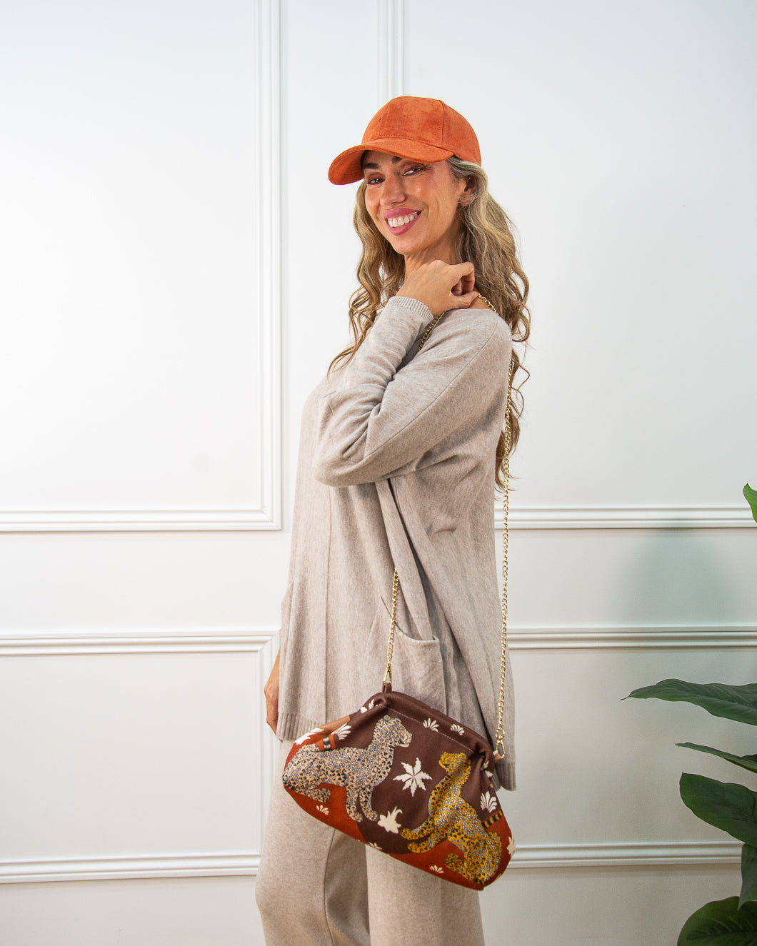 BOLSO TIGRE BOQUILLA TEJA