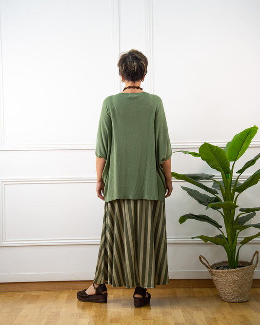 JERSEY PONCHO VERDE KAKI