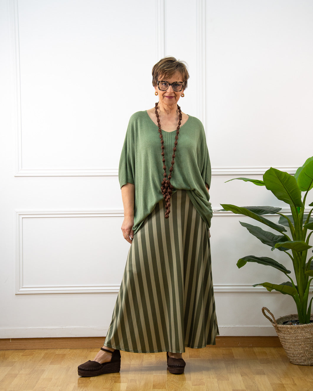 JERSEY PONCHO VERDE KAKI