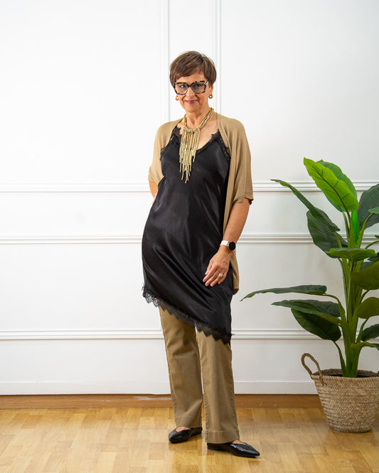 VESTIDO LENCERO NEGRO
