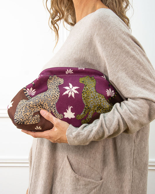 BOLSO TIGRE BOQUILLA BERENJENA