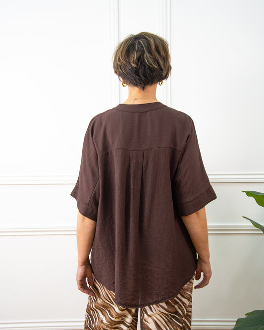 BLUSA ZOE MARRÓN