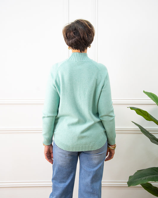 JERSEY TRENZA VERDE AGUA