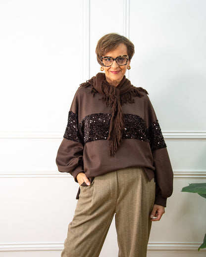 CUELLO FLECOS MARRÓN