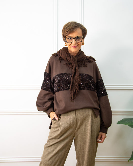 CUELLO FLECOS MARRÓN