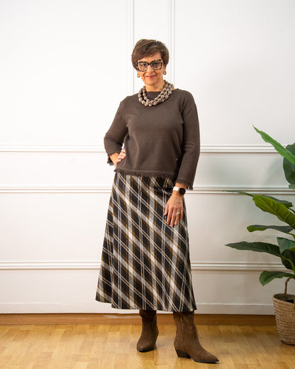 JERSEY MINIFLECOS MARRÓN