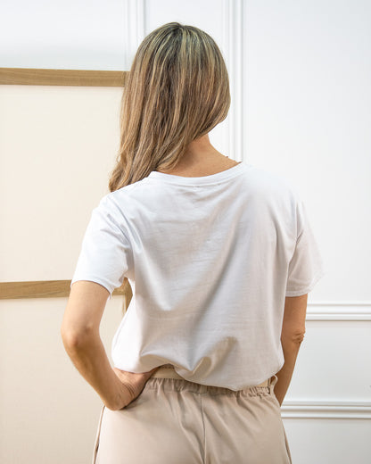 CAMISETA JIRAFA BEIGE
