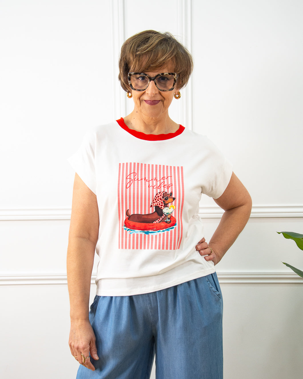 CAMISETA PERRITO ROJO