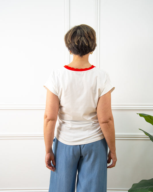 CAMISETA PERRITO ROJO