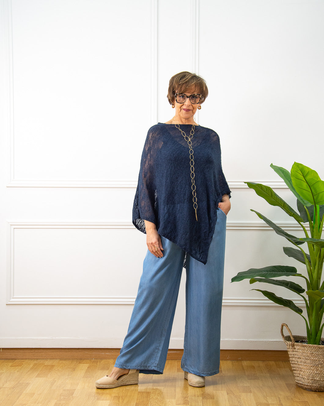 PONCHO VERANO MARINO