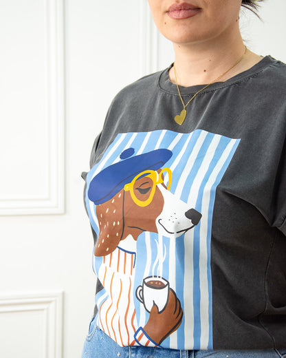 CAMISETA COFFEE GRIS