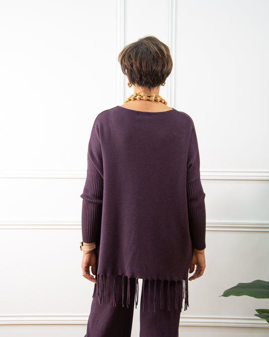 JERSEY OVER FLECOS BERENJENA