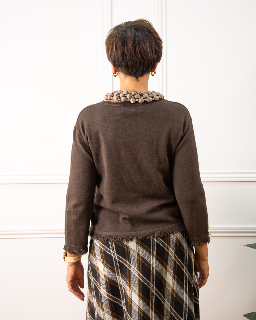 JERSEY MINIFLECOS MARRÓN