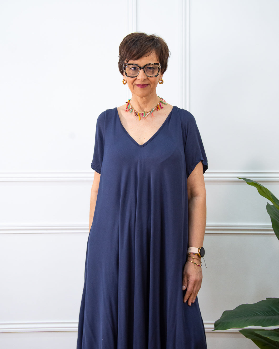 VESTIDO AVA AZUL MARINO