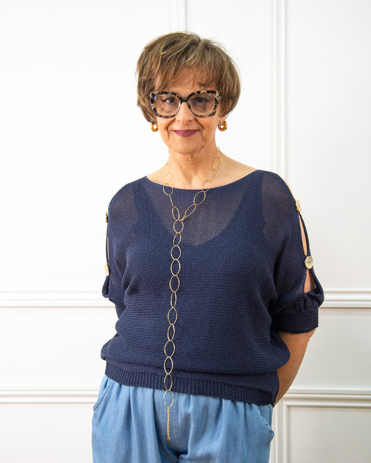 JERSEY IRIS AZUL MARINO