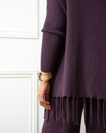 JERSEY OVER FLECOS BERENJENA