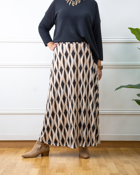 FALDA ROMBOS NEGRO