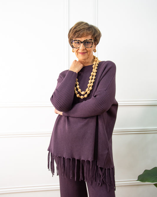 JERSEY OVER FLECOS BERENJENA