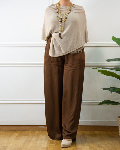 PANTALÓN RASO RECTO MARRÓN