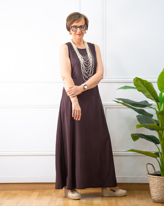 VESTIDO DUNIA MARRÓN