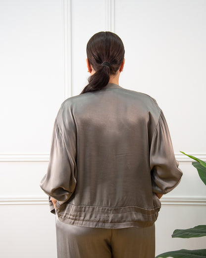 BOMBER RASO TAUPE