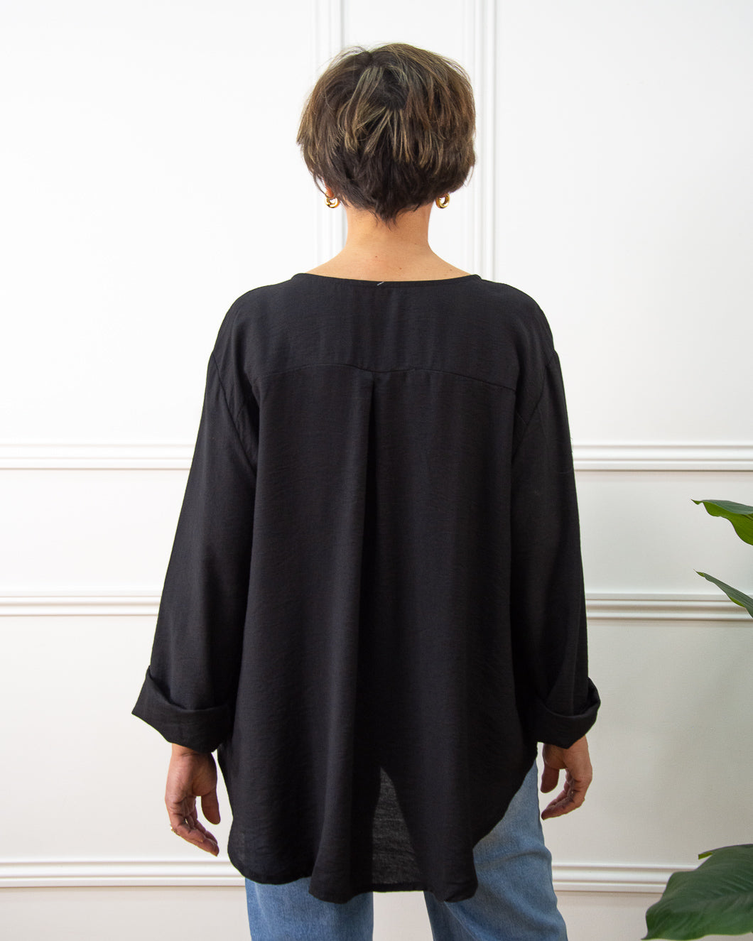 BLUSA BOTÓN NEGRO
