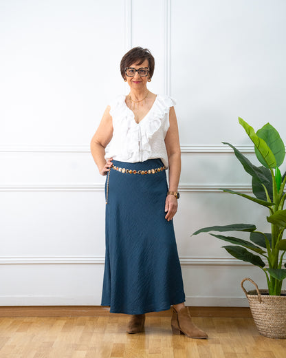 FALDA JAPAN AZUL PETRÓLEO