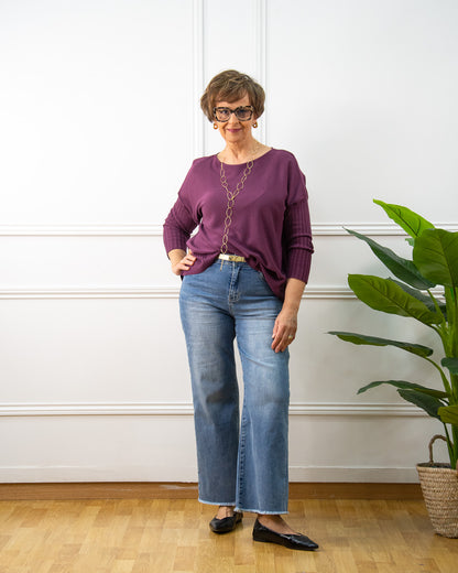 JERSEY PENNY BERENJENA